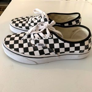 Checkered vans in authentic style